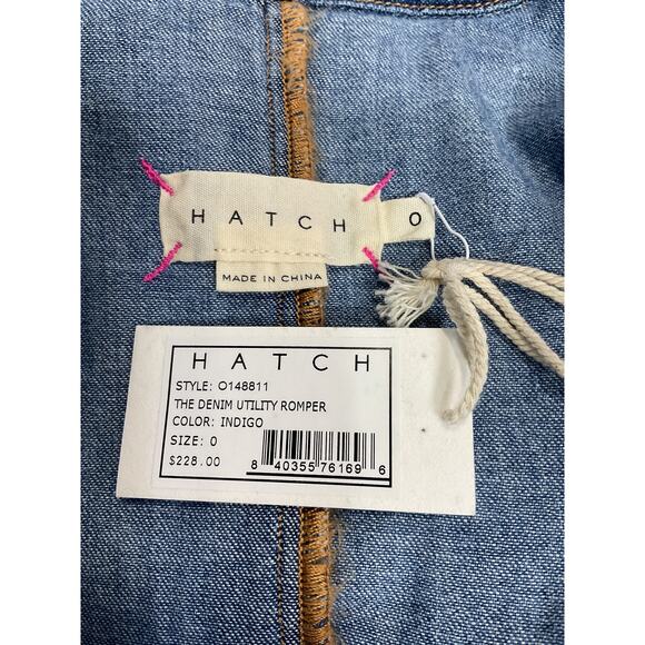 Hatch Collection 'The Denim' Blue Utility Romper Size 0 - NWT - Picture 4 of 5